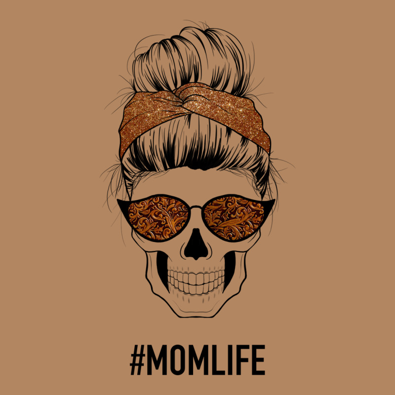 Brown Glitter, Western Vintage Patterned Mom Skull Long Sleeve Tee by Bettercallsaul | Teevron