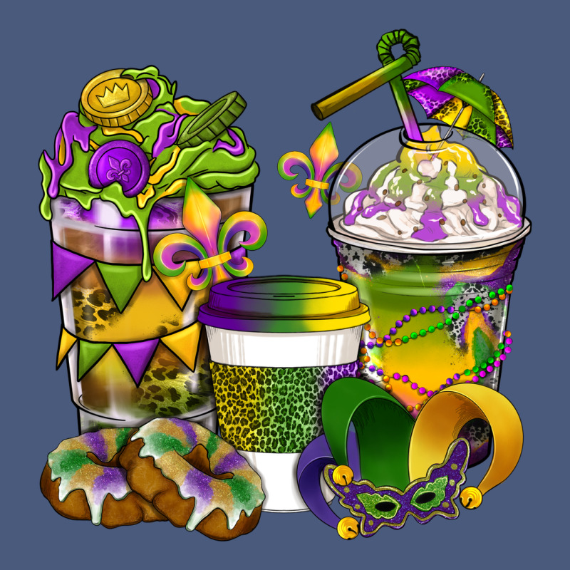 Mardi Gras Coffee Cups Vintage Hoodie by BundleAndBundleShop | Teevron