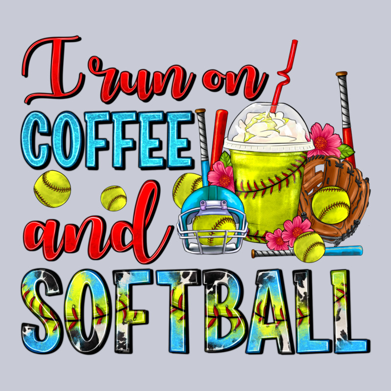 I Run On Coffee And Softball Frappe Heavyweight Hoodie by FaDigitalArtStudio | Teevron