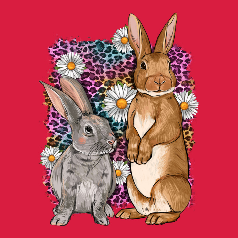 Bunnys Easter With Leopard Background Premium Hoodie by OliviaCreatesArt | Teevron