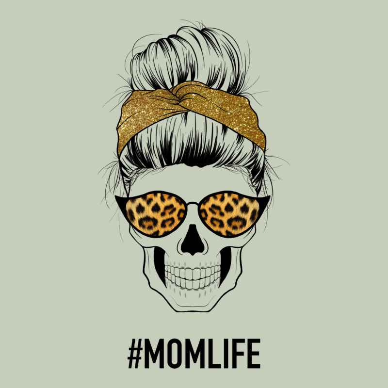 Yellow Glitter, Leopard Pattern Mom Skull Long Sleeve Tee by Bettercallsaul | Teevron
