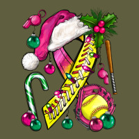 Pink Christmas Breast Cancer Ribbon Softball Vintage Tee | Teevron