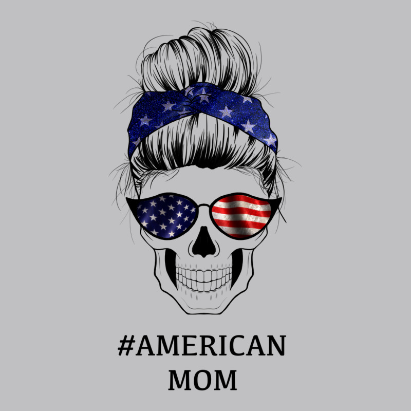 American Stars, American Flag Patterned Mom Skull Long Sleeve Tee by Bettercallsaul | Teevron