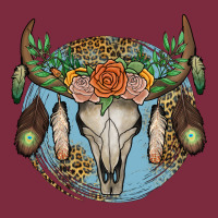 Floral Feather Bull Skull Premium Hoodie | Teevron