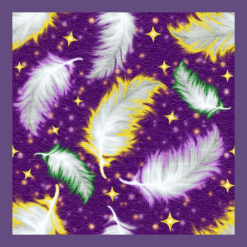 Mardi Gras Feathers Seamless Pattern Vintage Hoodie by BundleAndBundleShop | Teevron