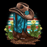 Western Boots And Hat Cactus Leopard Serape Pattern Ladies Tee | Teevron