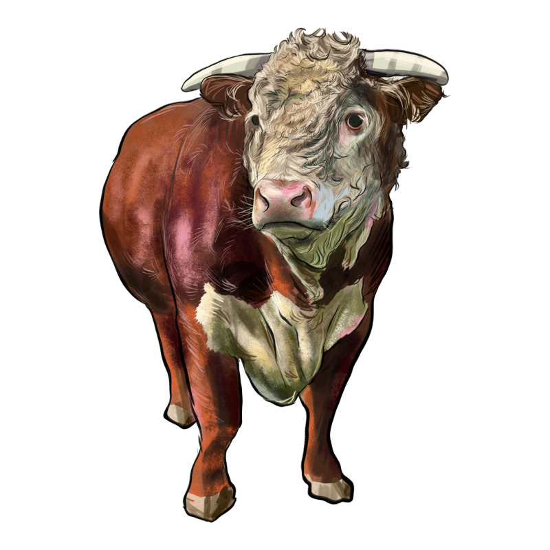 Hereford Bull Face Premium Tee by LillyAllenDesigns | Teevron