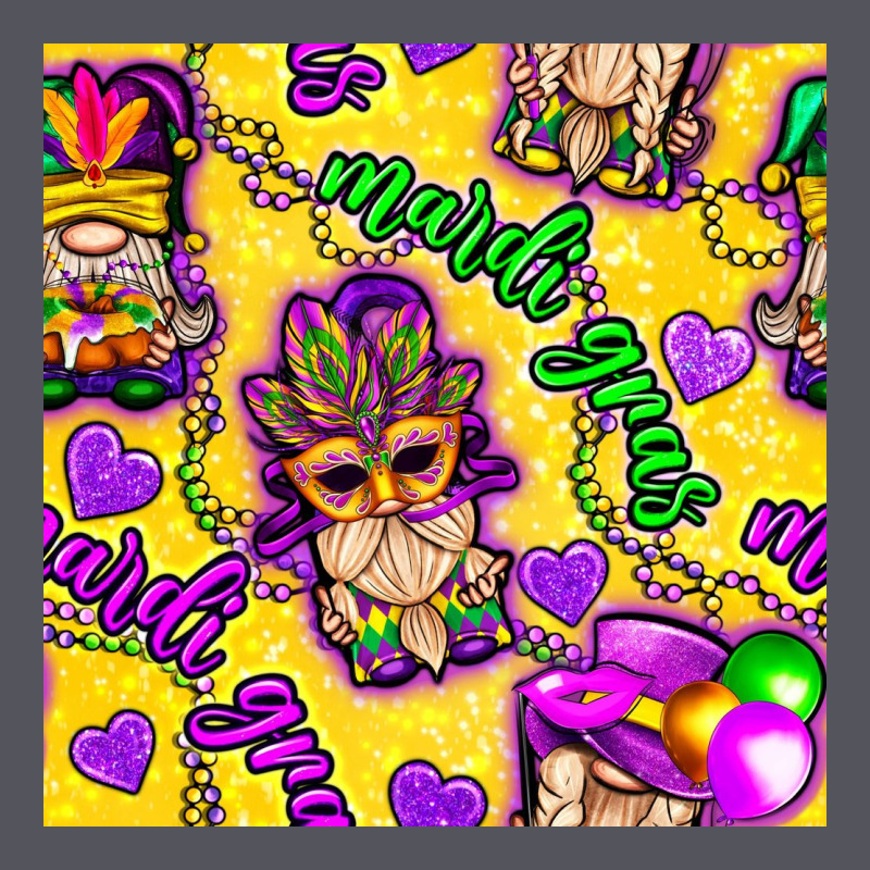 Mardi Gras Gnomies Seamless Pattern Vintage Hoodie by BundleAndBundleShop | Teevron
