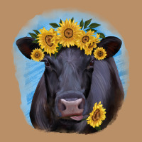Black Angus With Sunflower Vintage Hoodie | Teevron