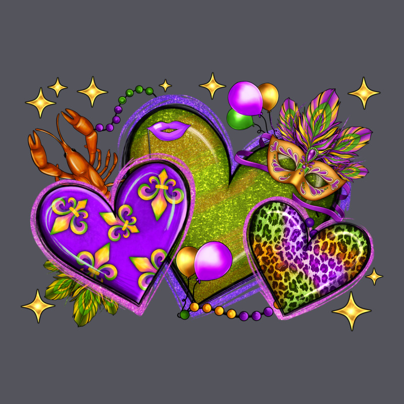 Mardi Gras Hearts Vintage Hoodie by BundleAndBundleShop | Teevron