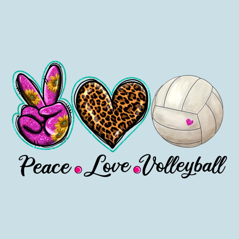 Peace Love Volleyball Ladies Tee by BarkalooDesign | Teevron