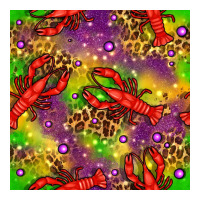 Mardi Gras Lobster Seamless Pattern | Teevron