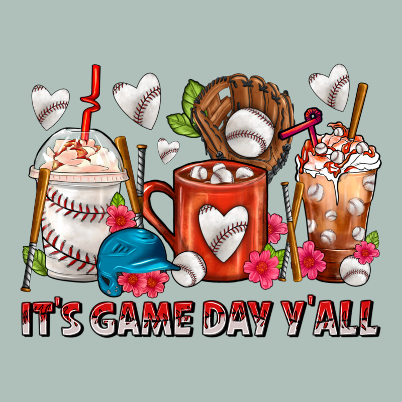 It's Game Day Y'all Baseball Coffee Cups Heavyweight Hoodie by FaDigitalArtStudio | Teevron