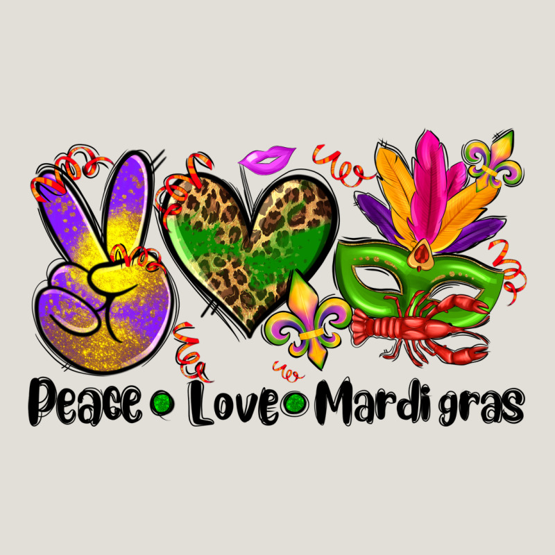 Peace Love  Mardi Gras Heavy Core Tee by AdoDesignShop | Teevron