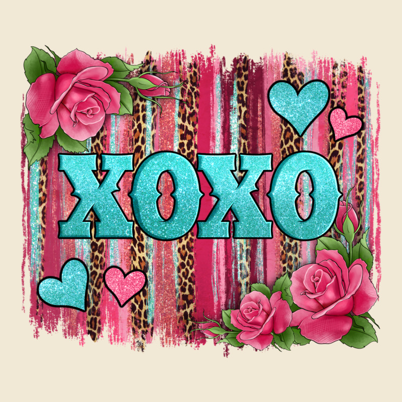 Xoxo Valentines Day Leopard Glitter Brushstroke Ladies Tee by Jasminsmagicworld | Teevron