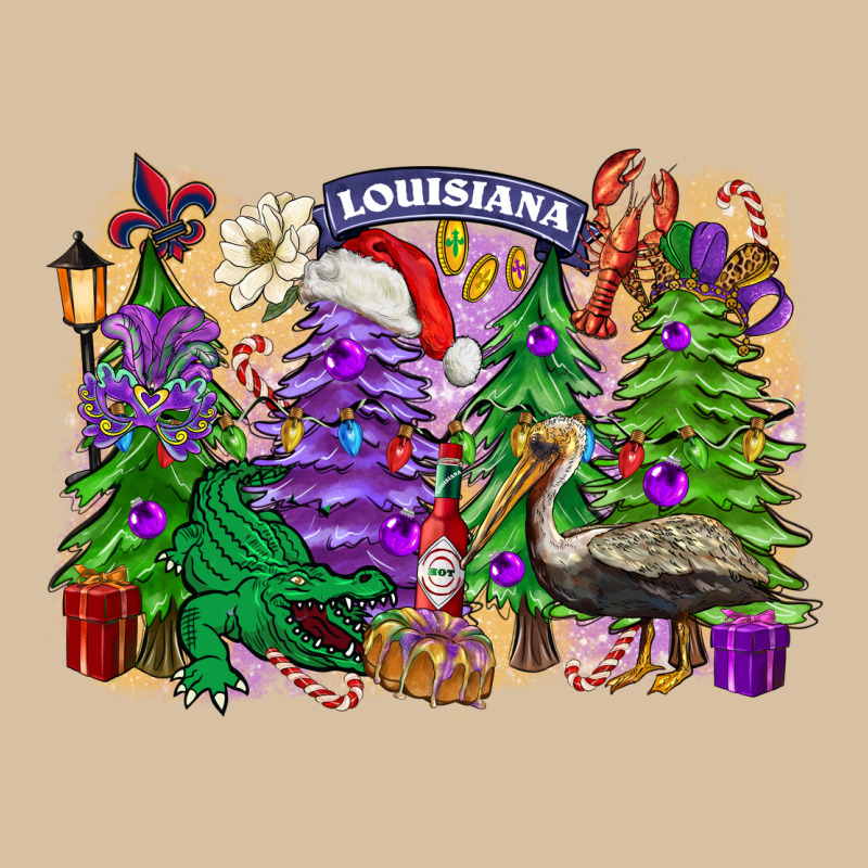 Christmas Louisiana Mardi Gras Trees Heavyweight Hoodie by FaDigitalArtStudio | Teevron