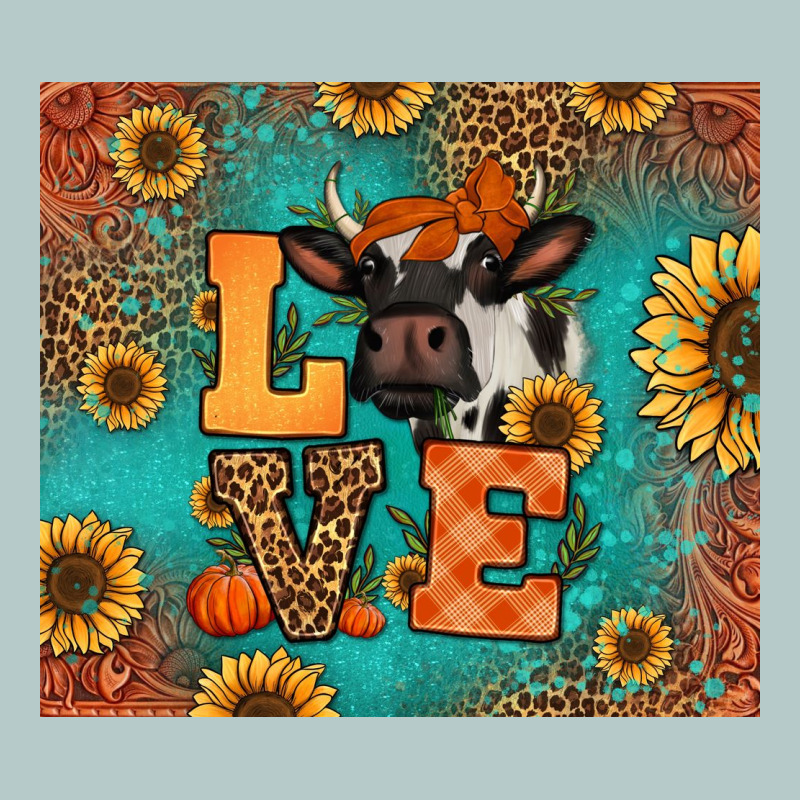 Love Autumn Cow Heavy Core Tee by Jasminsmagicworld | Teevron