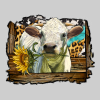 Charolais Heifer With Western Background Premium Tee | Teevron