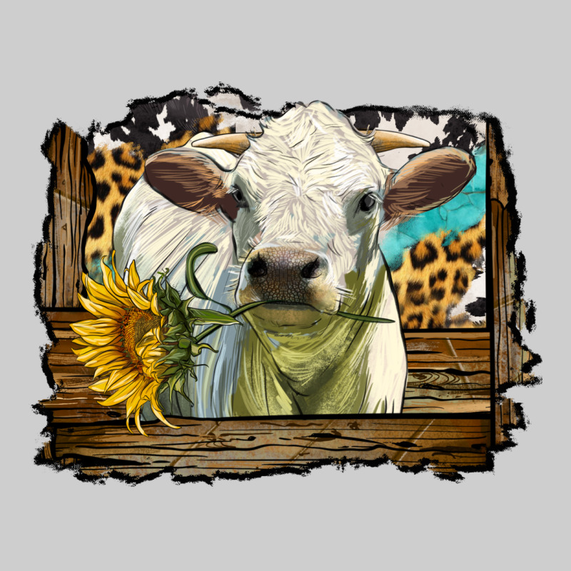 Charolais Heifer With Western Background Premium Tee by LillyAllenDesigns | Teevron