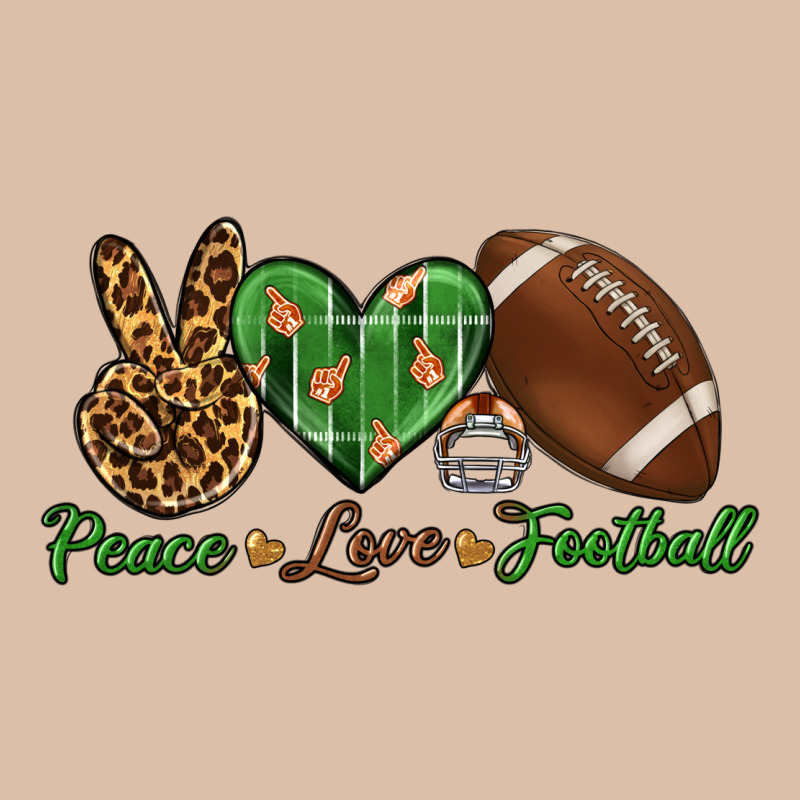 Peace Love Football Urban Heavy Tee by BundleAndBundleShop | Teevron