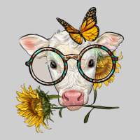 Charolais Calf With Sunflowers And Butterfly Premium Tee | Teevron