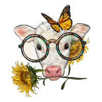 charolais calf with sunflowers and butterfly | Teevron