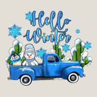 Hello Winter With Sniwman And  Truck Heavy Core Tee | Teevron