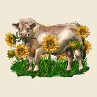 Charolais Bull With Sunflowers Premium Tee | Teevron