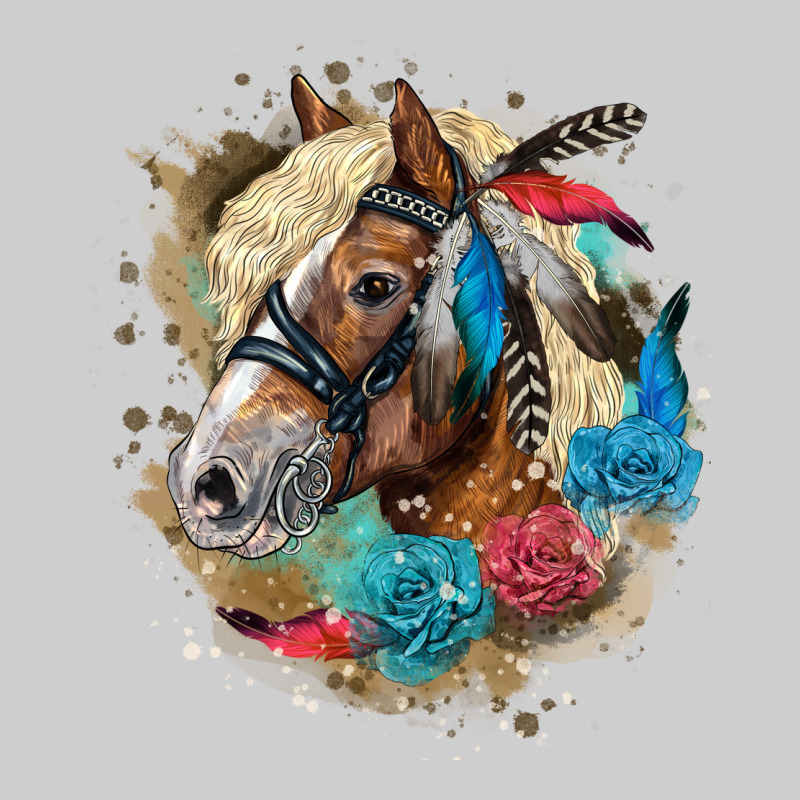 Haflinger Horse Floral Premium Tee by LillyAllenDesigns | Teevron