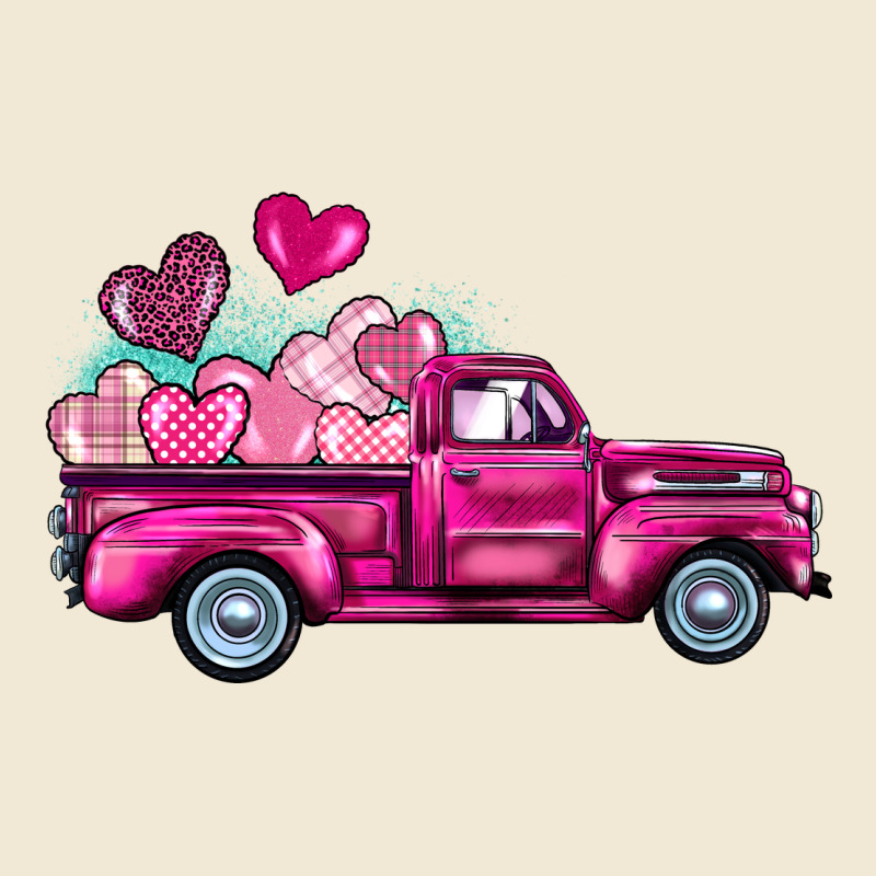 Valentine's Day Pink Truck Ladies Tee by BarkalooDesign | Teevron