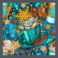 Winter Coffee Cups And Snow With Plaid Seamless Pattern Bbs Vintage Hoodie | Teevron