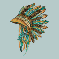 Indian Leopard Headdress Blue Heavy Core Tee | Teevron