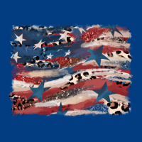Leopard Glitter American Flag Premium Sweatshirt | Teevron