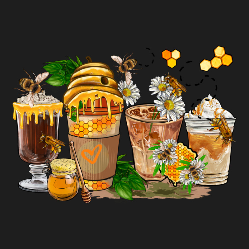 Honey Bee Coffee Cups Heavyweight Hoodie by FaDigitalArtStudio | Teevron