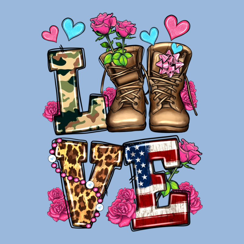 Love Valentine's Day Army Boots Olivia Premium Hoodie by OliviaCreatesArt | Teevron