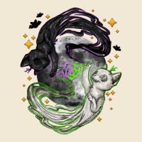 Magical Cats Ghost With Moon Halloween Premium Tee | Teevron