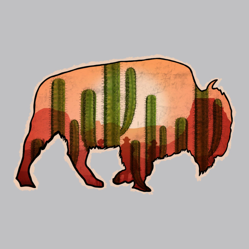 Cactus Bison Silhouette Long Sleeve Tee by Bettercallsaul | Teevron