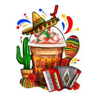 Mexican Frappe With Cactus Sombrero And Maracas | Teevron