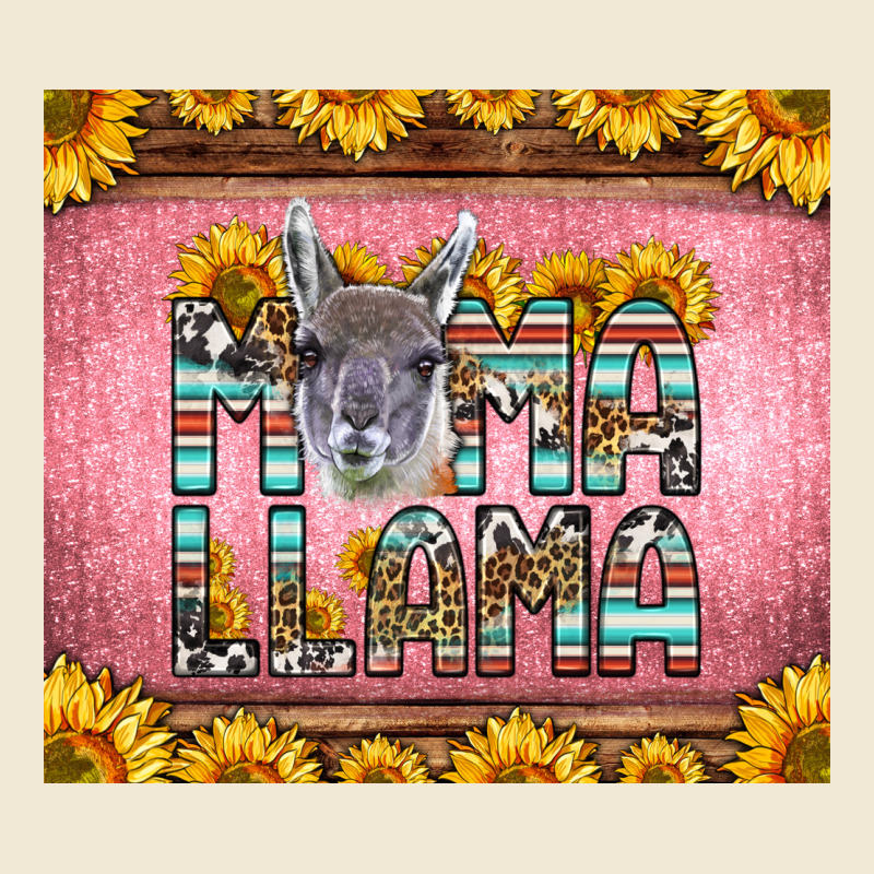 Mama Llama Sunflowers Ladies Tee by LillyAllenDesigns | Teevron