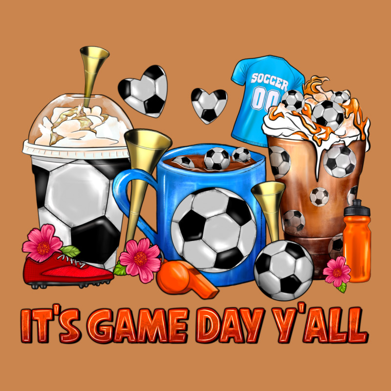 It's Game Day Y'all Soccer Coffee Cups Heavyweight Hoodie by FaDigitalArtStudio | Teevron