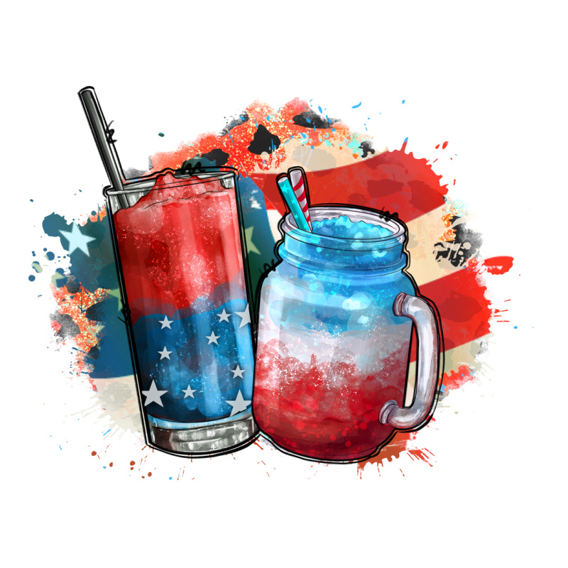 Red White And Blue Slushy Cocktail Premium Sweatshirt by FaDigitalArtStudio | Teevron