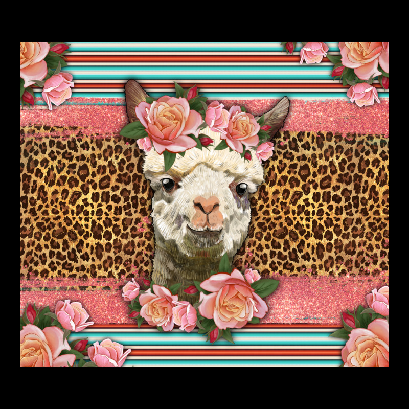 Llama And Roses Glitter Ladies Tee by LillyAllenDesigns | Teevron