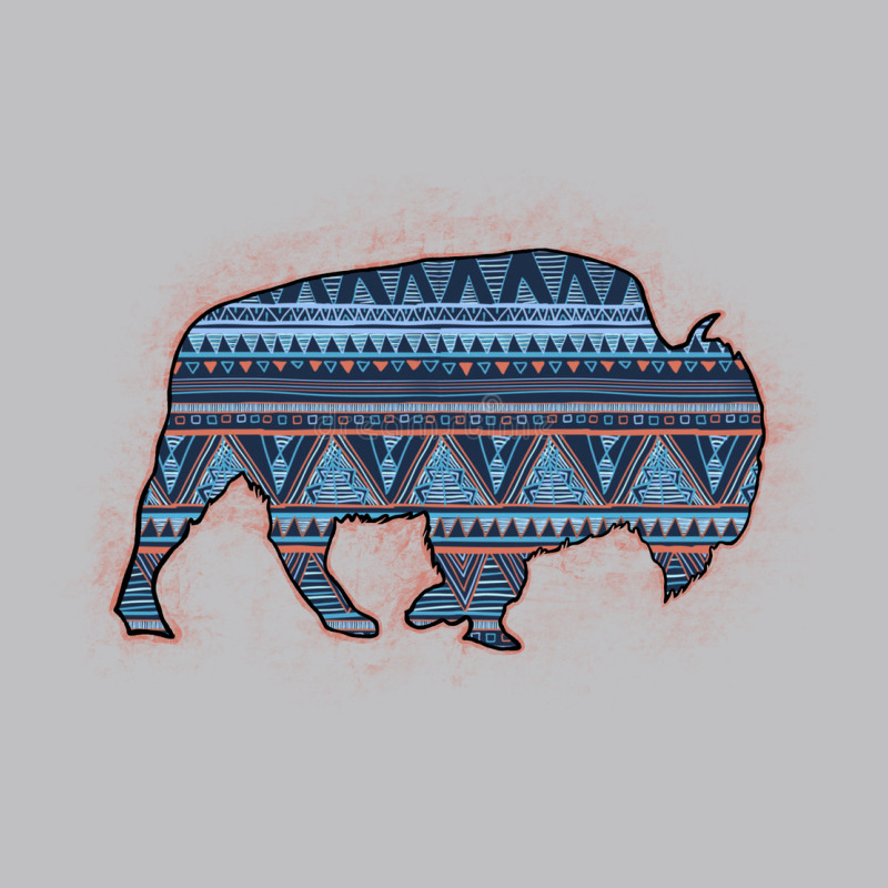 Bison Silhouette Blue Aztec Long Sleeve Tee by Bettercallsaul | Teevron