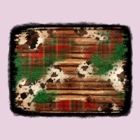 Christmas Buffalo Plaid Cowhide Background Ladies Tee | Teevron