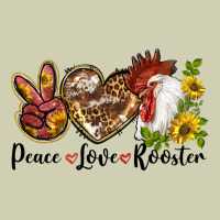 Peace Love Rooster With Sunflowers Heavy Core Tee | Teevron