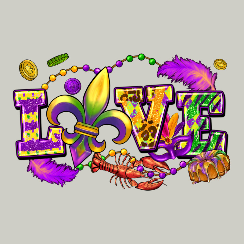 Love Mardi Gras Heavyweight Hoodie by FaDigitalArtStudio | Teevron