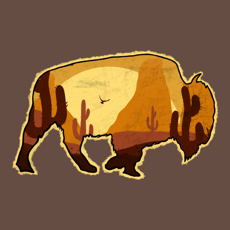 Desert Landscape Bison Silhouette Long Sleeve Tee by Bettercallsaul | Teevron