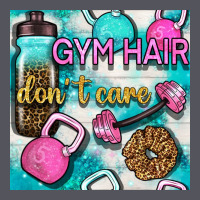 Gym Hair Don't Care Clasp And Water Bottle With Glitter Seamless Patte Vintage Hoodie | Teevron