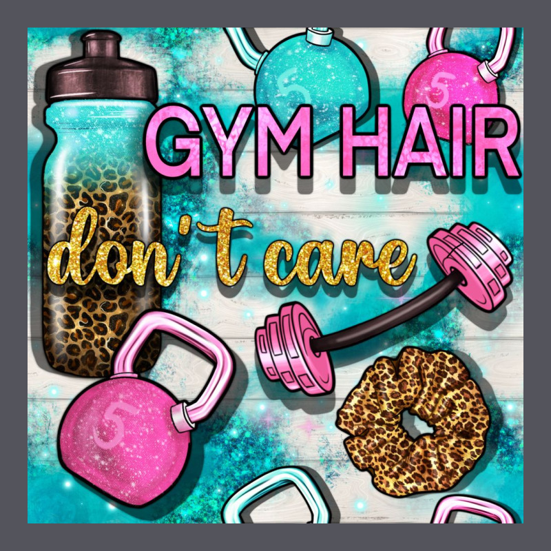 Gym Hair Don't Care Clasp And Water Bottle With Glitter Seamless Patte Vintage Hoodie by BundleAndBundleShop | Teevron