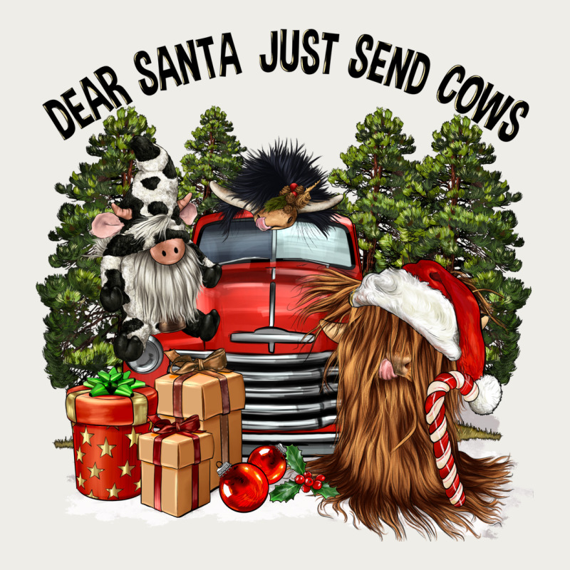Dear Santa Just Send Cows Zipper Hoodie by CowGirlArtShop | Teevron